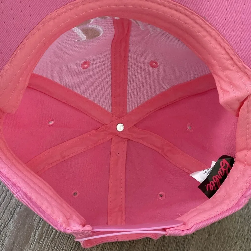 Barbie Logo Canvas SnapBack Pink Baseball Cap Dad Hat by Mattel - Picture 3 of 5